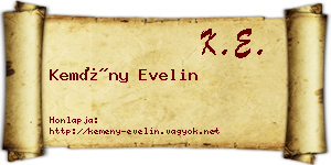Kemény Evelin névjegykártya