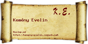 Kemény Evelin névjegykártya